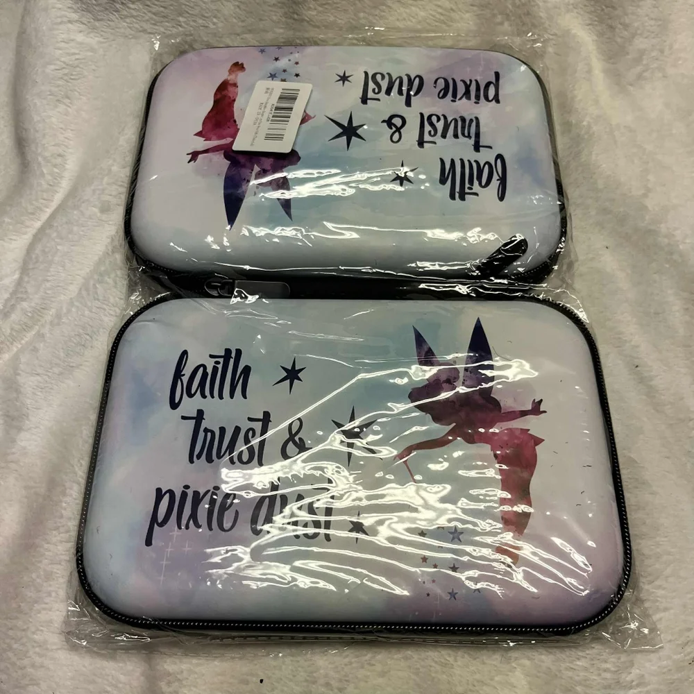 Disney Tinkerbelle Hard Case For Tech Cords Makeup Brushes Etc